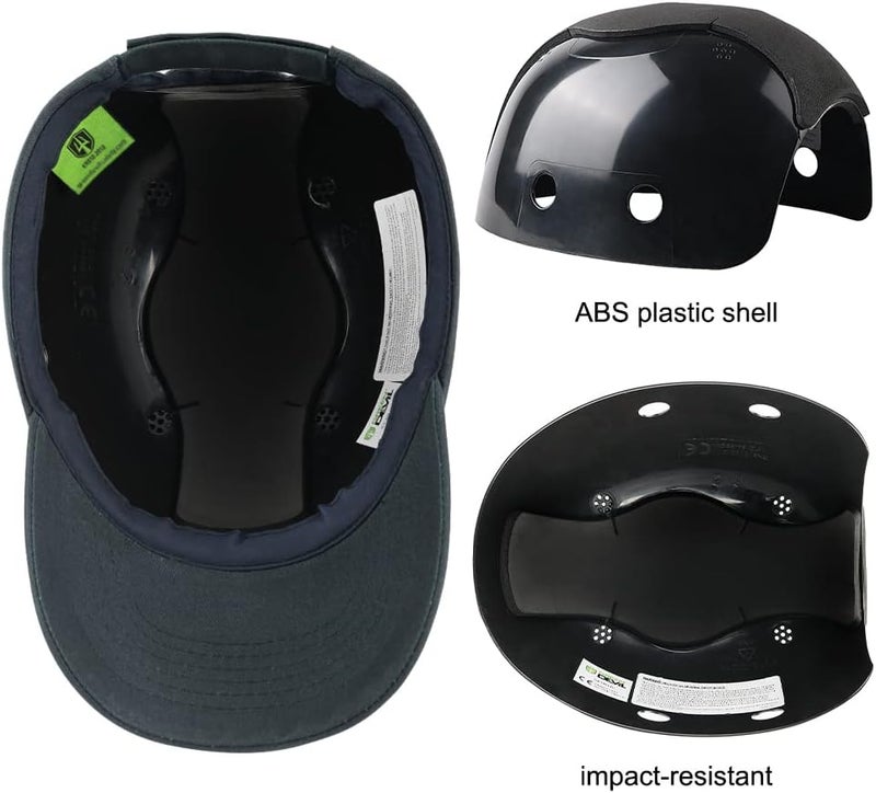 GREEN DEVIL Safety Bump Cap Baseball Hat Style Lightweight Head Protection Cap Hard Hat for Men Women (Classic Navy) - Image 2